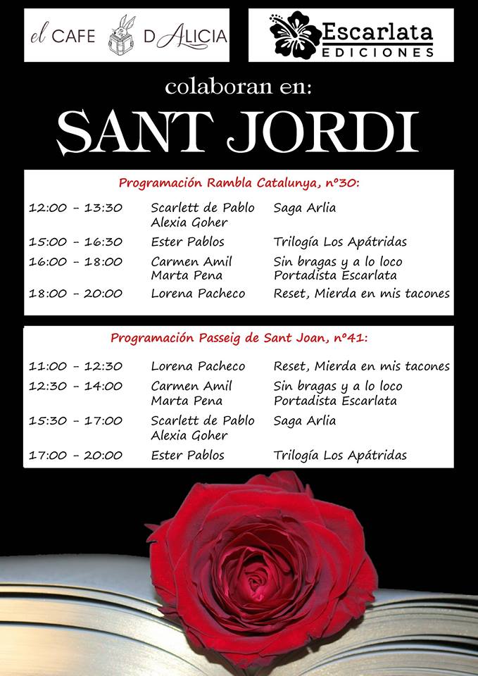 programa Sant Jordi - Escarlata Ediciones